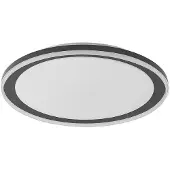 LINDBY Plafoniera LED Verdan, nero, metallo, dimmerabile, CCT
