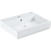 GROHE Waschtisch Cube Keramik 60 cm, wandhängend, 1 Hahnloch, mit Ü berlauf