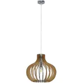 LINDBY Lampada a sospensione Sina, Ø 35 cm, legno, E27