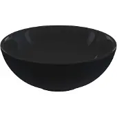 vidaXL Lavabo Nero Lucido Ø28x10 cm Vetroceramica