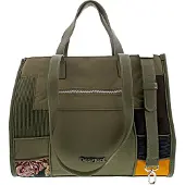 Desigual , Borsa shopper patch, Verde, U