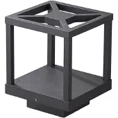 LUCANDE Lampioncino LED Lealan, nero, metallo, 23 cm, IP54