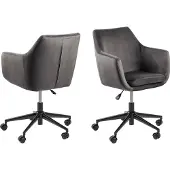 Ebuy24 Sedia da ufficio Noel grigio scuro, nero.