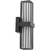 LUCANDE Applique da esterno Chandan, antracite, a 2 luci, IP54
