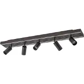 LUCANDE Faretto da soffitto a LED Tiron, 5 ante, 100 cm, rovere