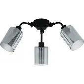 Eglo Forestburg, 3 lampadine, E27, IP20, nero, trasparente
