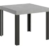 Itamoby - Tavolo allungabile 90/246x90 cm Linea cemento gambe antracite