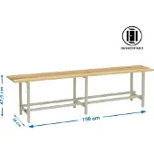 Simonlocker Desmontadas Panca Di Legno 475x1500x320 Mm