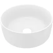 Syfax Lavandino Lusso Rotondo Bianco Opaco 40x15 cm in Vetroceramica