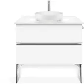Duravit Set de lavabos Sivida rond avec console 880x500x123mm, 2680133200, 2680133200