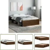 The Living Store Struttura letto in rovere marrone 120x200 cm