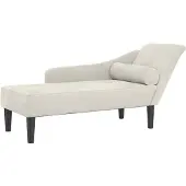 vidaXL Chaiselongue mit Kissen Creme Samt