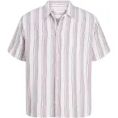 Jack & Jones Camicia 'JORNantucket' rosso scuro / bianco