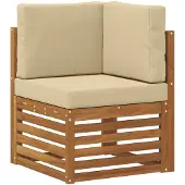 vidaXL Set divani in legno massello di acacia