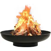 vidaXL Ciotola da fuoco 80 cm in acciaio