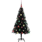 vidaXL Albero di Natale nero, 150 cm, in PVC