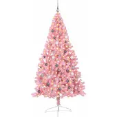 vidaXL Albero di Natale artificiale preilluminato rosa 120 cm PVC