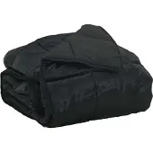 vidaXL Coperta estiva nera 155 x 220 cm in raso e microfibra