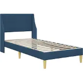 vidaXL Struttura letto con materasso e testiera in poliestere