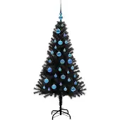vidaXL Albero di Natale nero, 150 cm, in PVC