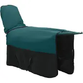 vidaXL Coperta per cavalli verde scuro e nero 145 cm poliestere