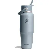 Hydroflask Wide Flex Straw Travel Bottle Borraccia (946 ml, grigio)
