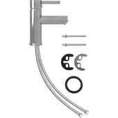 Syfax Rubinetto per Lavabo del Bagno Argento 130x176 mm