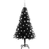 vidaXL Albero di Natale nero, 150 cm, in PVC