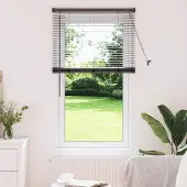 Syfax Tenda Veneziana Nero 130 x 75 cm 25 mm Alluminio