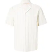 Revolution Cuban Shirt Striped S/S Camicia Uomo (M, bianco)