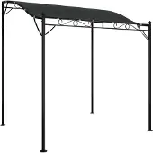 Syfax Tettoia Antracite 2x2,3 m 180 g/m² Tessuto e Acciaio