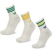 Adidas Calzini 3-Stripes Crew Socks 3 Pairs donne - Bianco - L