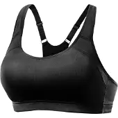 LASCANA Reggiseno sportivo nero / bianco