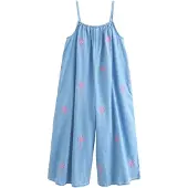 Next Tuta blu denim / rosa