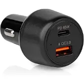 Nedis Caricabatterie Per Auto Usb-a &usb-c 65w