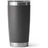 Yeti Rambler Tumbler Cup 20oz Mag Slider Lid, Charcoal Grey, bicchiere thermos con coperchio, 591 ml