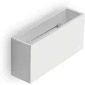 LINDBY applique Mavora, angolare, 25 cm, bianco, gesso, G9