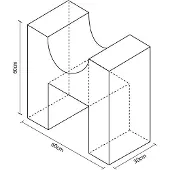 Softee Figura Imbottita Seat 60x60x30cm