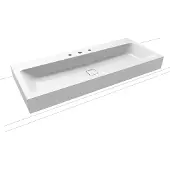 Kaldewei CONO lavabo mural 3091 1200x500x120 mm, 902706003001, 902706003001