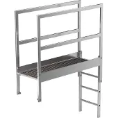 MUNK Günzburger Steigtechnik Gradino per parapetto Alluminio grezzo Lunghezza 1600 mm