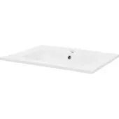 LuxeBath lavabo Lavabo da appoggio Square, 61x46x16,5 cm, bianco, Vetroceramica