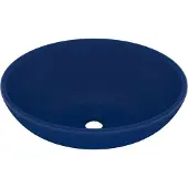 Syfax Lavandino Lusso Ovale Blu Scuro Opaco 40x33 cm in Vetroceramica