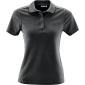 Maier Sports Women's Ulrike Maglia polo Donna (42, nero/grigio)