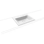 Kaldewei CONO lavabo à encastrer 3080, 600x500x14 mm, 901606003001, 901606003001