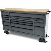 HBM Carrello portautensili, 14 cassetti, 182 cm, grigio