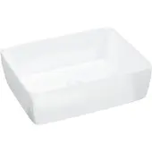 Syfax Lavandino Bianco 48x37x13 cm in Vetroceramica Rettangolare