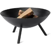 Philippi Flames, legna da ardere, nero, acciaio, rotondo, 3 gambe, 56 cm