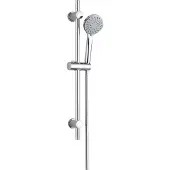 TRIZERATOP Set doccia, 5 funzioni, con asta, cromo, grigio