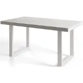 Alpi Möbel Tavolo da Pranzo 160x90x77 cm, Bianco, Costruzione Stabile