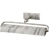 ELSTEAD Applique Winchfield, larghezza 45 cm, bianco marmorizzato/nickel